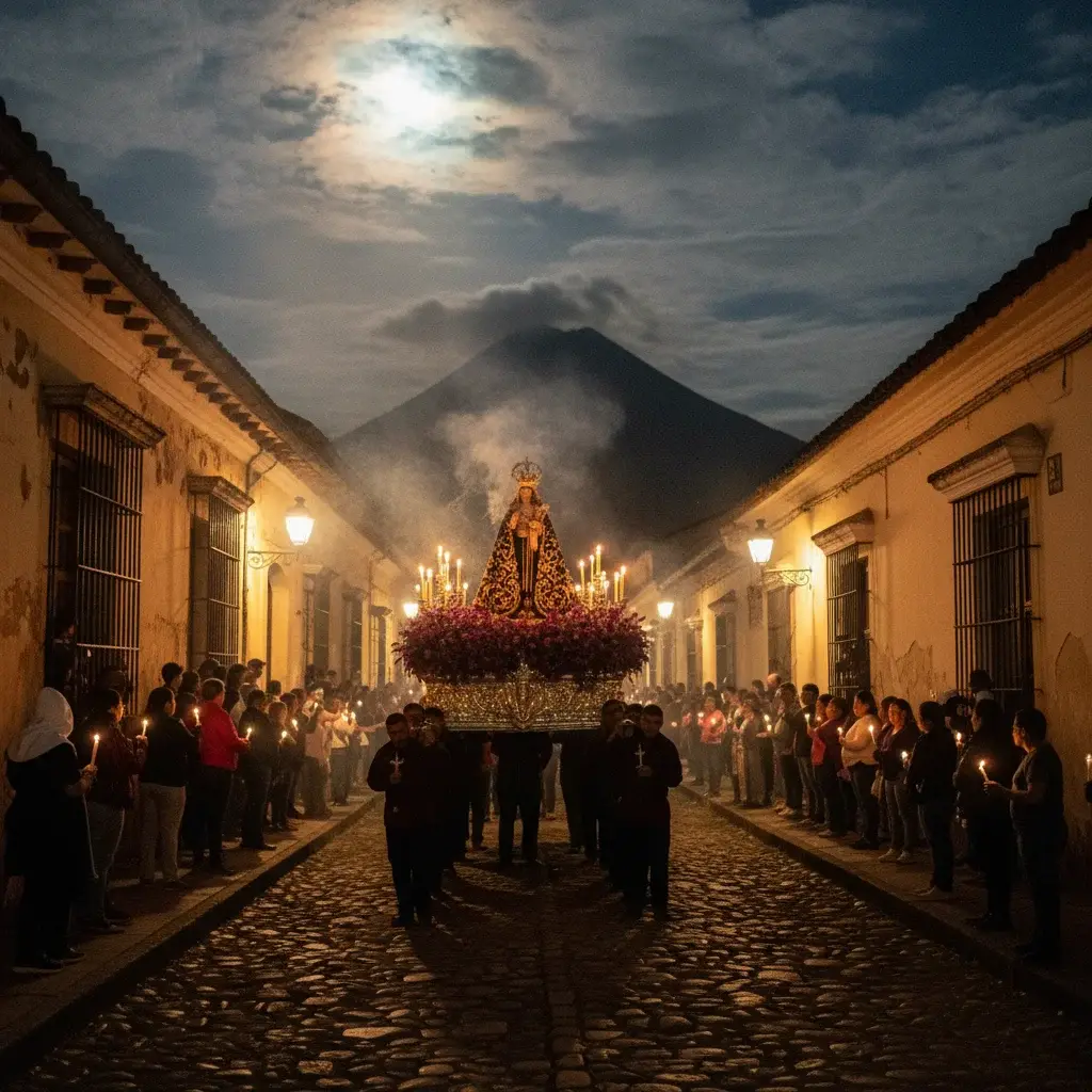 Procesión de Santo Domingo recorre las calles empedradas