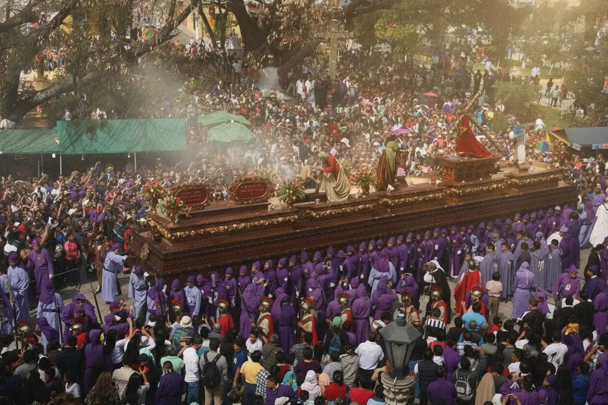 Cuaresma 2026 en Antigua Guatemala: recorridos procesionales que no podés perderte