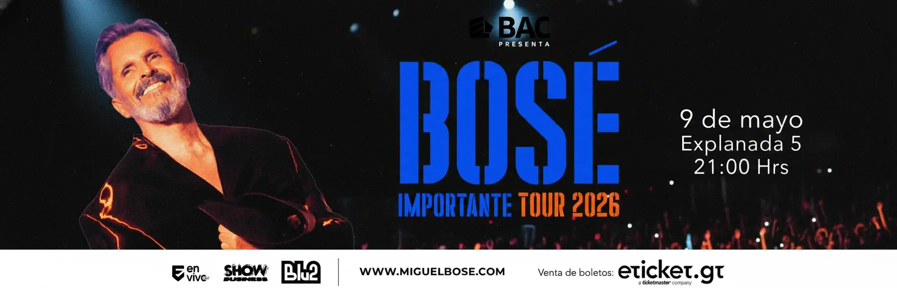 Miguel Bosé en Guate: una noche para los amantes del buen pop