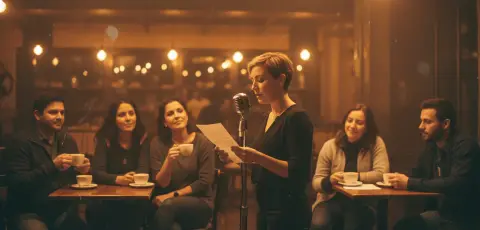 La palabra viva: Una noche de café, relato breve y poesía en la ciudad