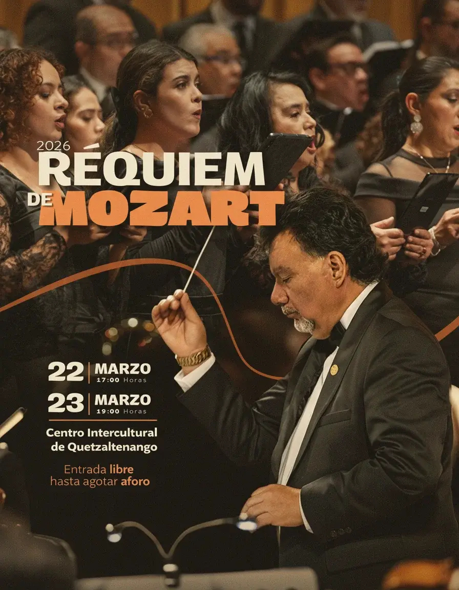 El Réquiem de Mozart retumba en Xela con 165 artistas en escena