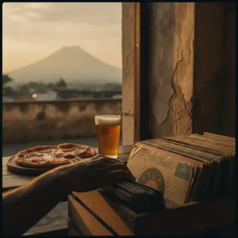 Feria de Vinilos en la Zona 1: Joyas musicales y buena pizza