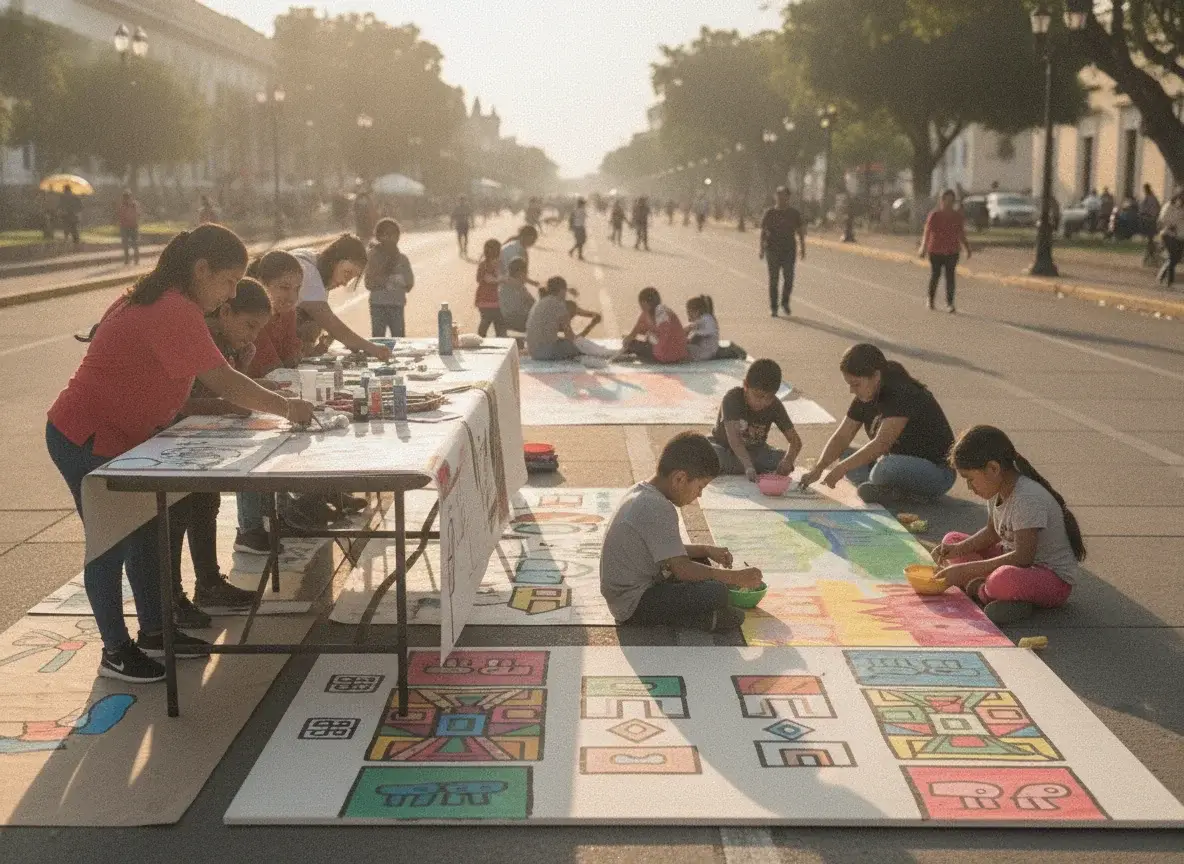 Arte y raíces: el Combo Dominguero lleva la civilización maya a Pasos y Pedales