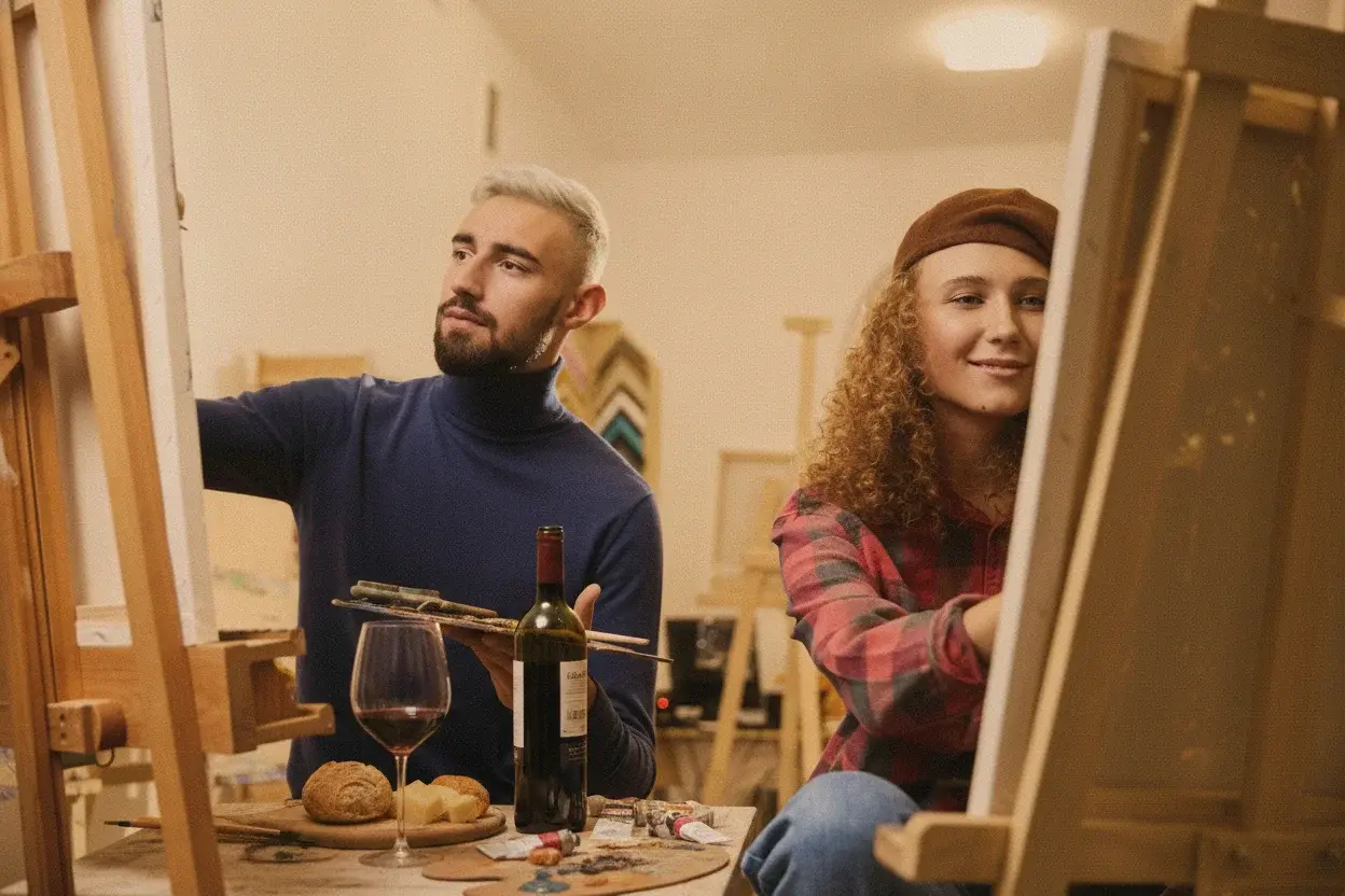 Dejá salir tu lado artista: Taller de pintura al óleo y buena comida