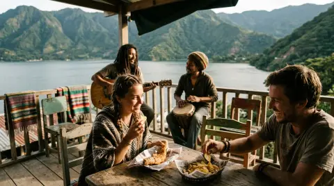 Chill y pescadito: Viernes de Reggae en el Lago de Atitlán