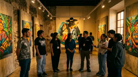 Pintores de Salcajá traen su arte a Punto Cultura