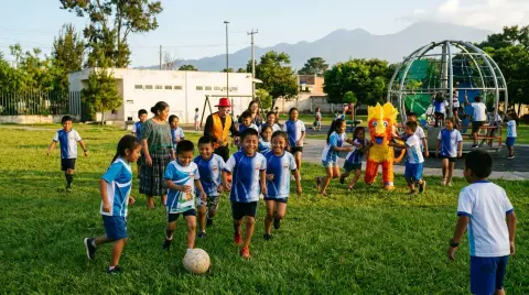 ¡Pura gozadera! Así celebraron el Día del Niño en el Parque de la Paz de Cobán
